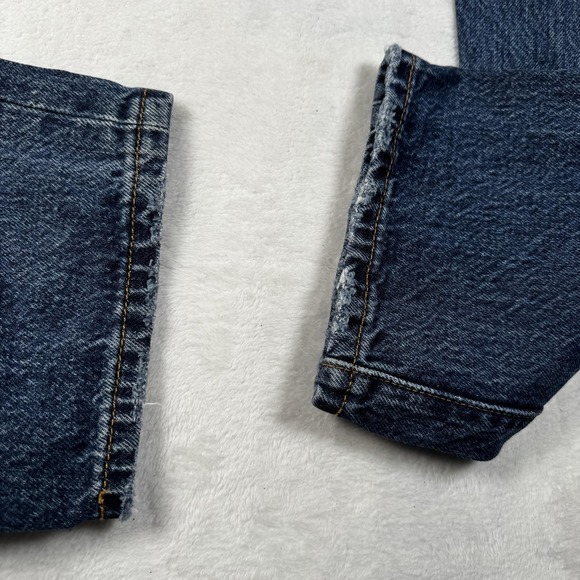 Levis 501 Jeans Mens 29x32 Blue Denim Button Fly Straight Leg Red Tab Premium - Picture 8 of 9